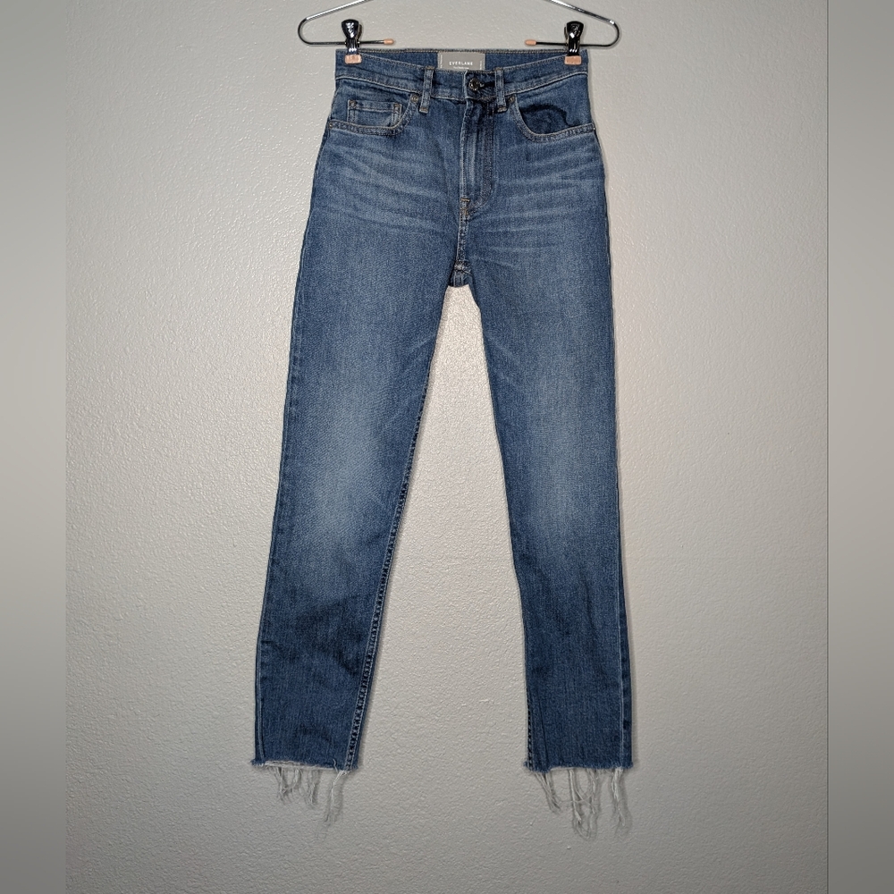 Everlane Womens Blue Denim Cheeky Cropped Skinny Casual Jeans 24